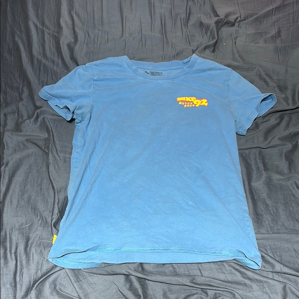 Dutch Bros Blue Tee with Yellow Logo
